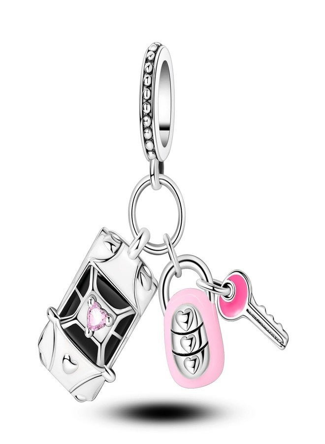 NARMO 925 Sterling Silver Charms Car Keys Charm for Bracelet - Image 1